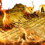 constitution burning