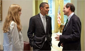 Samantha Power with Obama and Cass Sunstein