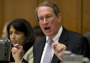 Chairman of the House Judiciary Committee is animated in his opening remarks at the hearing on enforcing the President's duty to faithfully execute the laws on Weds., Feb., 26, 2014.