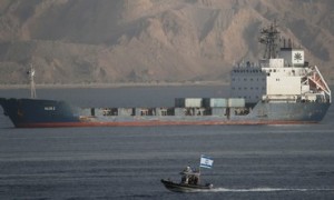 Israel Navy ships brought a commercial vessel found carrying powerful Iranian rockets to Eilat Port on Saturday evening. The IDF is to carry out a close inspection of the ship and study the weapons on board, which were destined for the Gaza Strip.