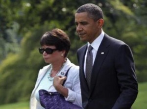 Valerie Jarrett and her "boss" Obama 