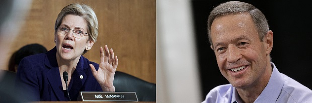 Elizabeth Warren and Martin O'Malley