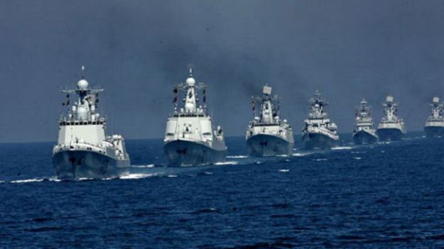 Undated photo of ships of the China's People's Liberation Army Navy (PLAN) in 2012