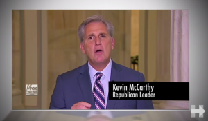 The Clinotn Campaign logo at bottom right tells all you need to know what they think of Kevin McCarthy's gaffe.
