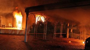 Sept. 11: The U.S. consulate in Benghazi, Libya, was aflame after coming under attack.