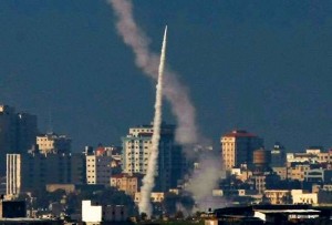 rocket-fired-by-gaza-terrorists-in-palestine-towards-israel