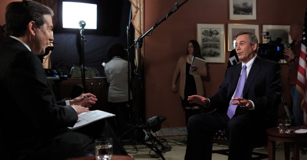 Fox New's Chris Wallace interviews Speaker of the House John Boehner on Sunday, Feb. 15th.
