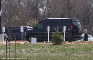 SCOOBY-TWO: Clinton's now-iconic souped-up van has a mechanically identical clone, which the Secret Service rolled out as a decoy on Wednesday