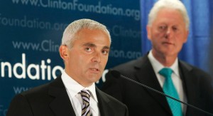 DONATING MILLIONS Former President Bill Clinton with Sir Tom Hunter, left, and Frank Giustra, major donors to Mr. Clinton’s charitable foundation - NY Times