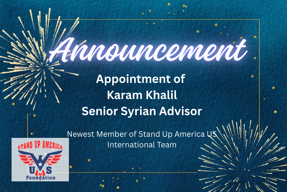 ANNOUNCEMENT: Appointment of Karam Khalil – Senior Syrian Advisor